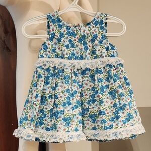Charming Blue Floral Kids Dress